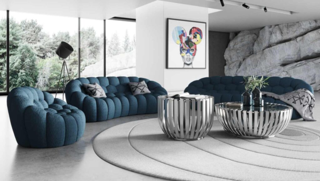 curved sofa set