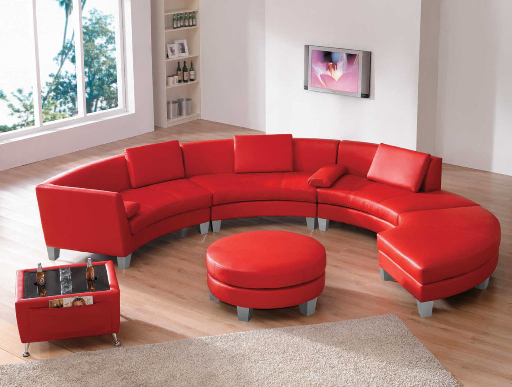 curved sofa