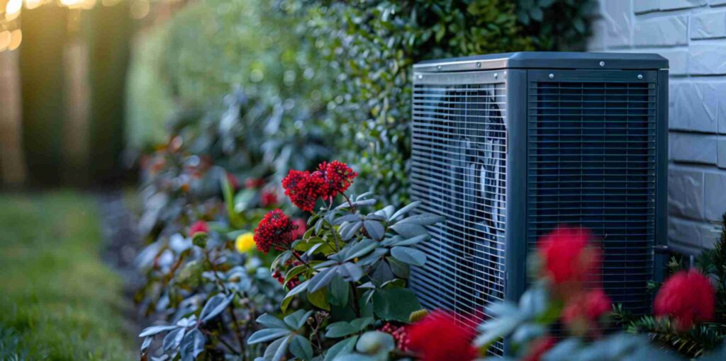 heat pump outside of home