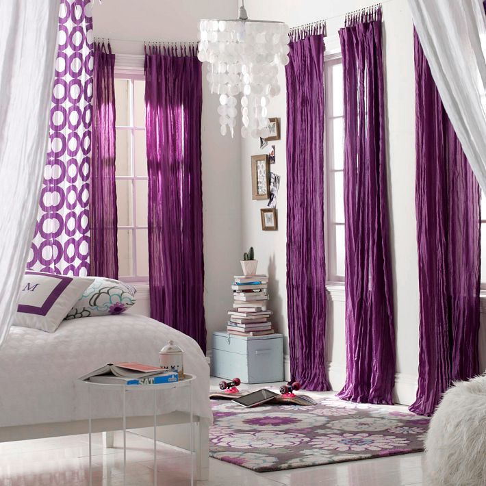 Purple-Colored Curtains