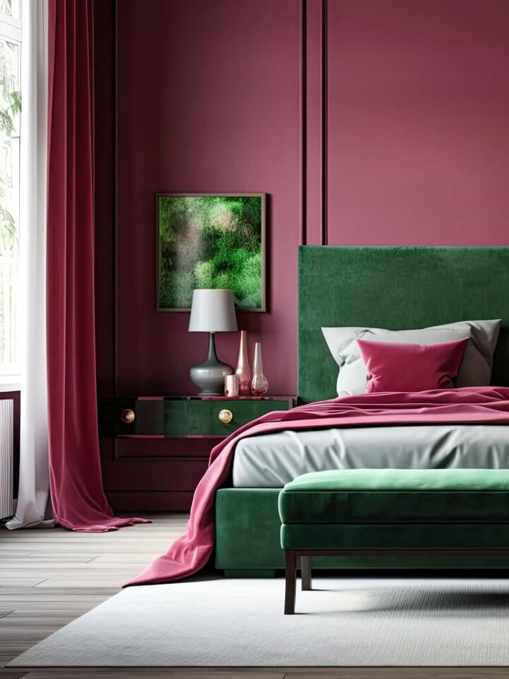 Sage Green and Burgundy 