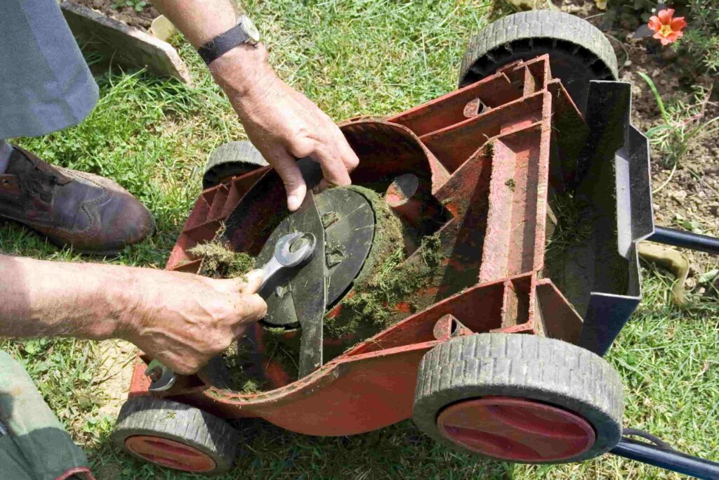 sharpen lawn mover blade