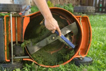 sharpen lawn mover blade