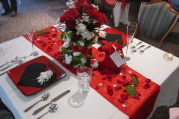 valentine day table decoration