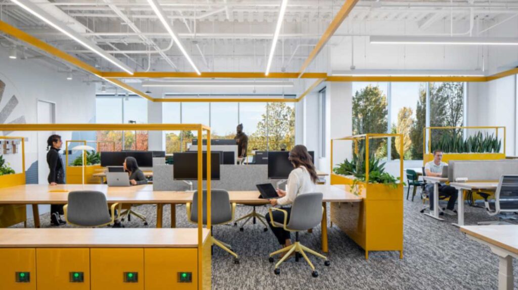 Yellow color office design