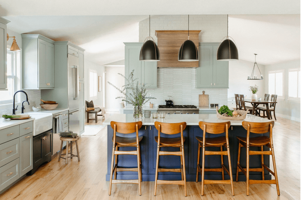 Sage green kitchen idea 