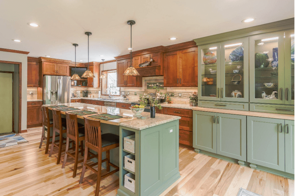 Sage green kitchen idea 