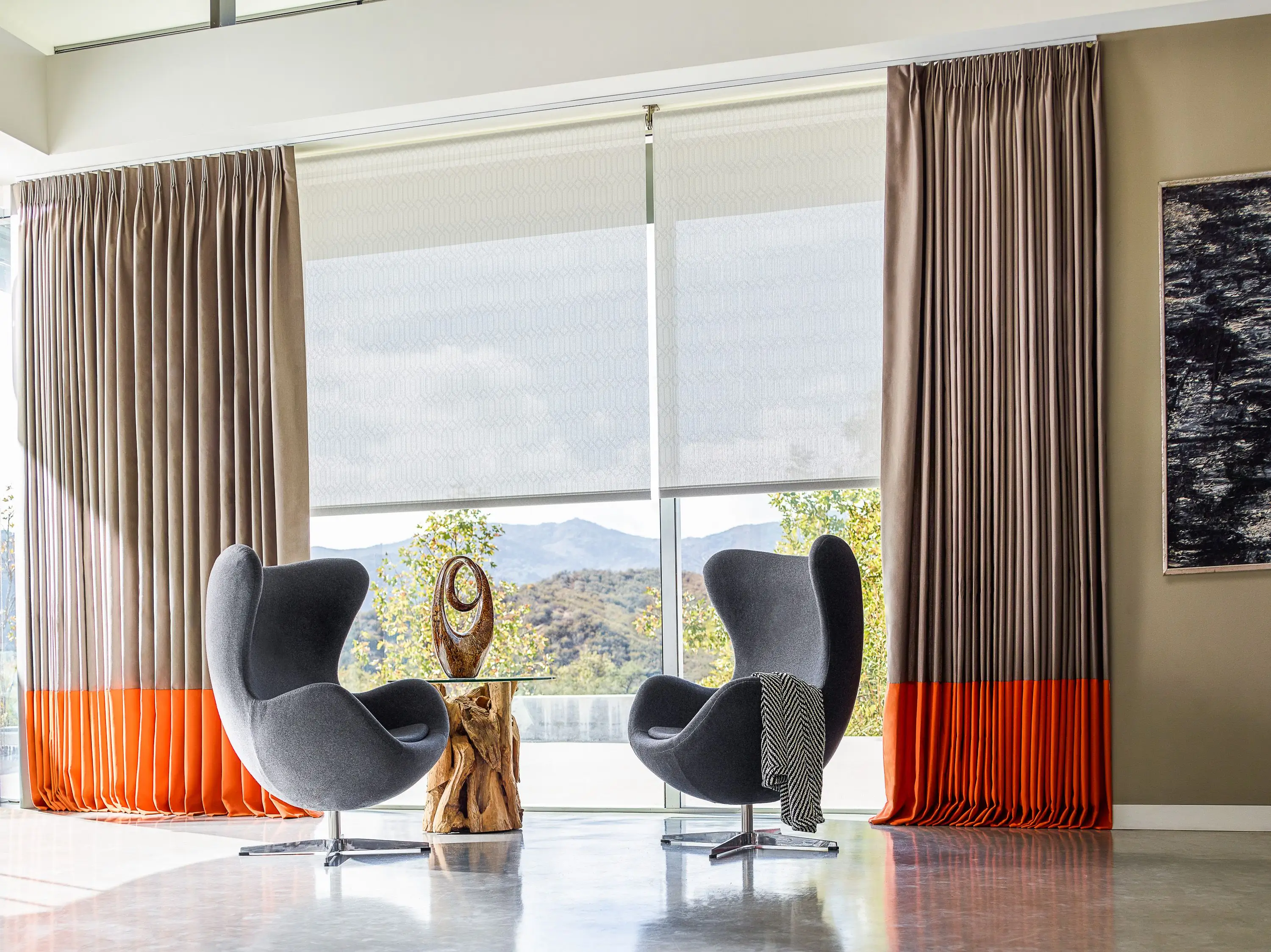 Custom Window Treatments for Modern Vinyl Windows